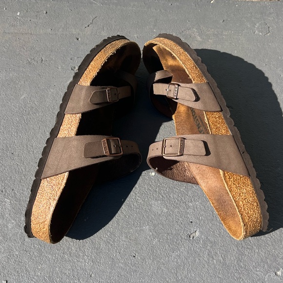Birkenstock Mayari Sandals Brown Birko-Flor With Toe Strap Women’s 9-9.5 Size 40 - Picture 5 of 8